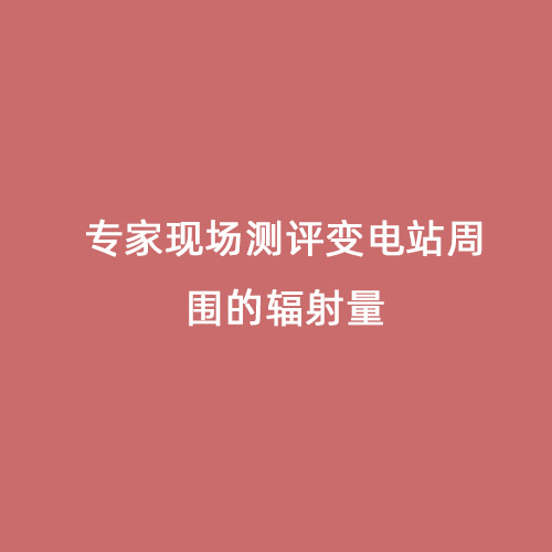 專家現(xiàn)場(chǎng)測(cè)評(píng)變電站周圍的輻射量